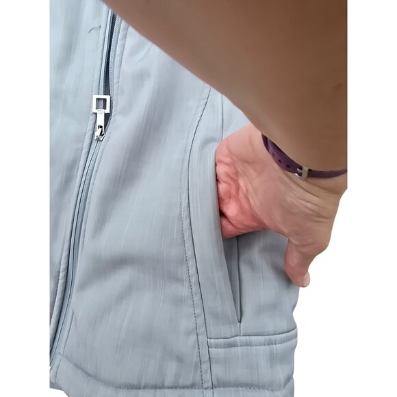 ZeroXposur Womens Hooded Softshell Jacket Light Gray Size M Polyester Blend - Picture 4 of 6